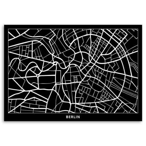 Obraz na plátně Mapa města Berlín