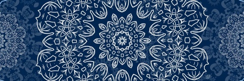 Obraz modrá Mandala s abstraktním vzorem