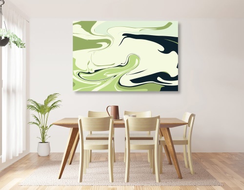 Obraz abstraktní zelený vzor