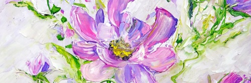 Obraz malované květiny v letním provedení