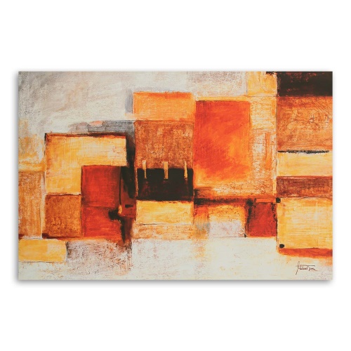 Obraz na plátně Abstraktní oranžová jako malovaná