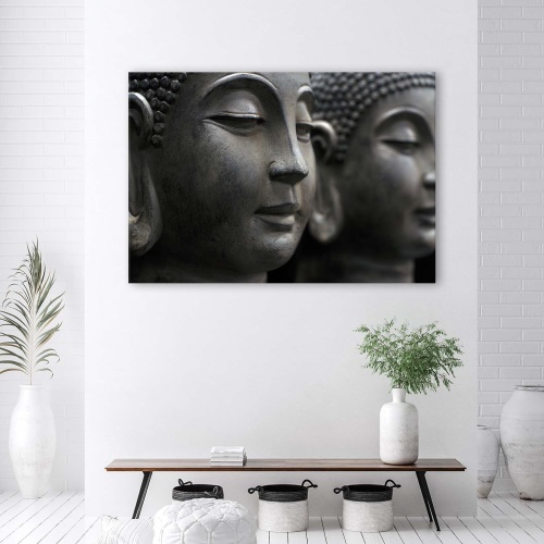 Obraz na plátně Buddha Zen Spa Grey