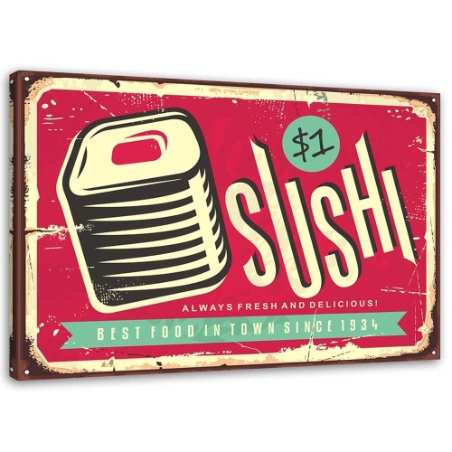 Obraz na plátně Značky Retro plakát Sushi