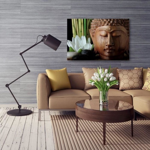 Obraz na plátně Buddha Bamboo Zen Flower