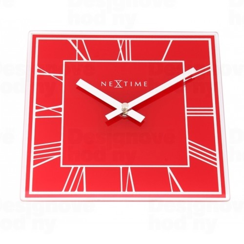 Designové nástěnné hodiny 5184ro Nextime Square 20cm