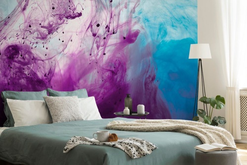 Samolepící tapeta kouzelná fialovo-modrá abstrakce