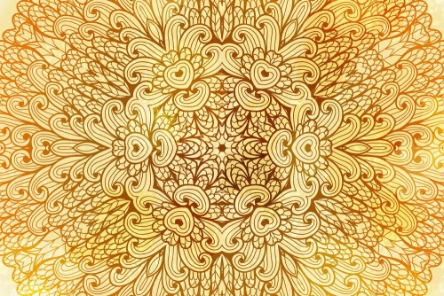 Obraz zlatá etnická Mandala
