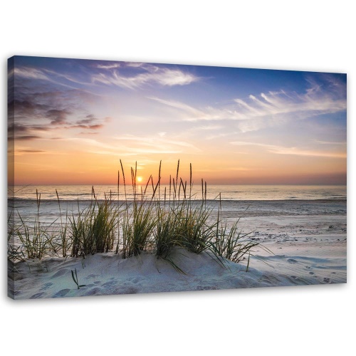 Obraz na plátně, Západ Slunce na Pláži