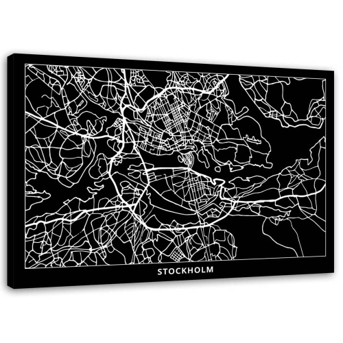 Obraz na plátně Mapa města Stockholm