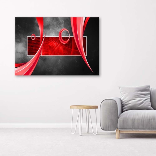 Obraz na plátně Abstraktní červená šedá
