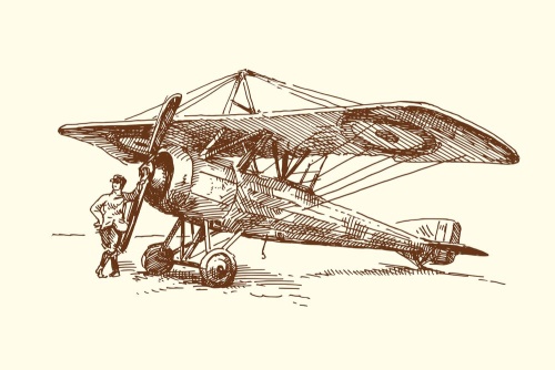 Obraz retro letadlo