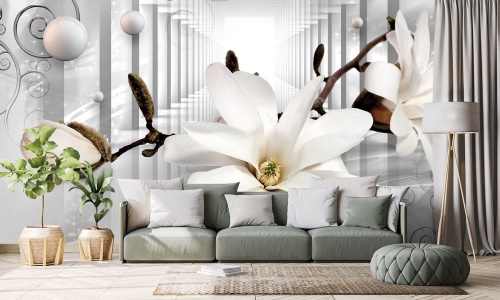 Tapeta abstraktní 3D magnolie 