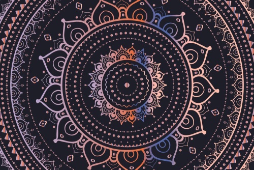 Samolepící tapeta barevná Mandala