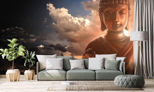 Samolepící tapeta Buddha mezi oblaky