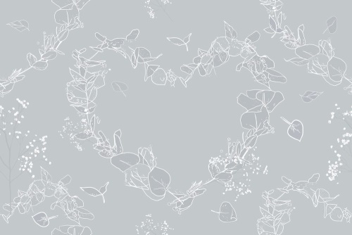 Samolepící tapeta lidové srdce v šedém provedení - 75x1000 cm