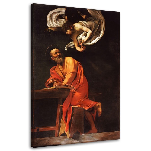 Obraz na plátně REPRODUKCE Svatý Matouš a anděl - Caravaggio