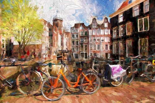 Tapeta kreslený Amsterdam
