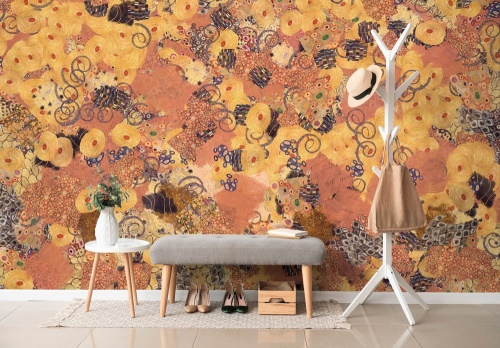 Samolepící tapeta abstrakce inspirovaná G. Klimtem