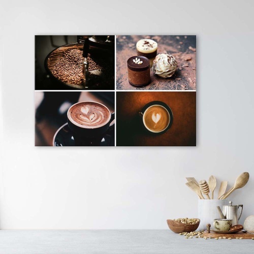Obraz na plátně Sada na kávu a sladkosti