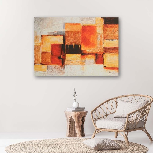 Obraz na plátně Abstraktní oranžová jako malovaná