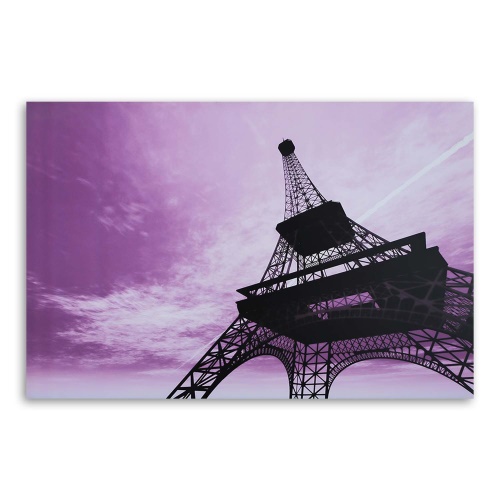 Obraz na plátně Eiffelova věž v Paříži Fialová