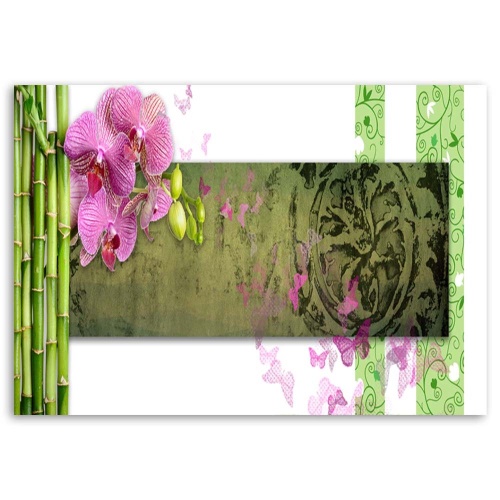 Obraz na plátně Orchidejová bambusová abstrakce