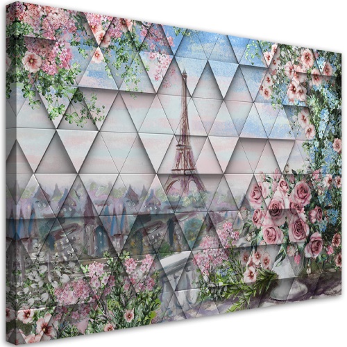 Obraz na plátně, Eiffelova věž na jaře