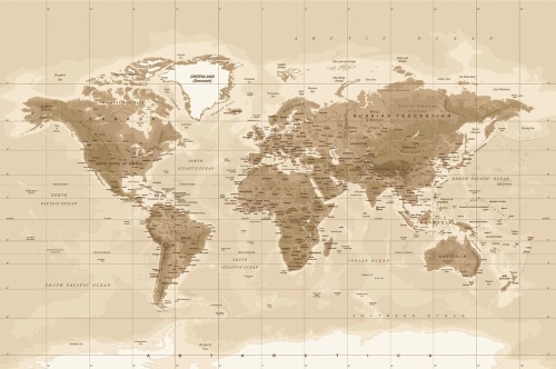 Tapeta krásná vintage mapa světa