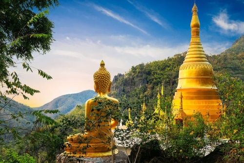 Obraz pohled na zlatého Budhu