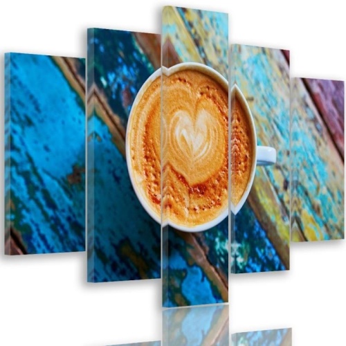 Obraz na plátně pětidílný Šálek kávy