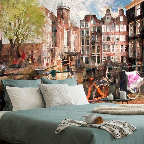 Samolepící tapeta kreslený Amsterdam