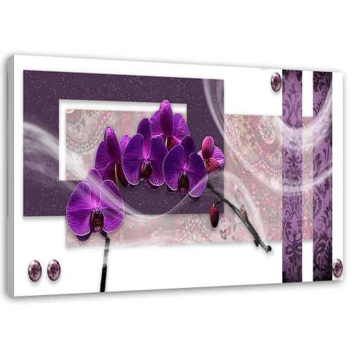 Obraz na plátně Orchidej Violet Abstrakt