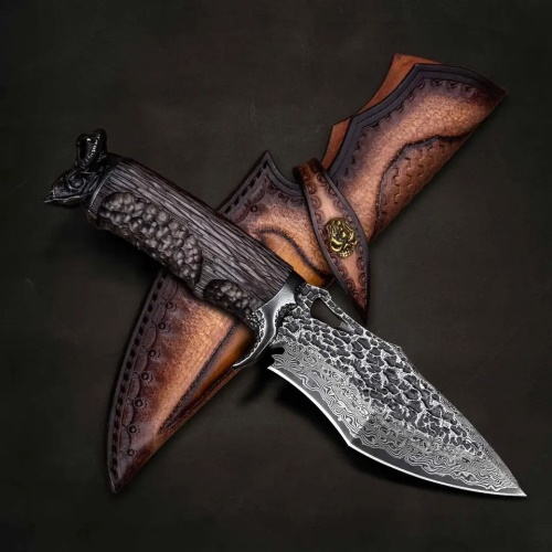 KnifeBoss lovecký damaškový nůž Goat VG-10