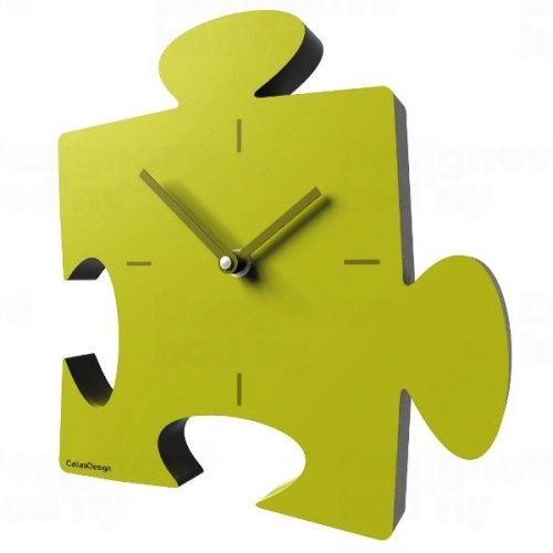 Designové hodiny 55-10-1 CalleaDesign Puzzle clock 23cm (více barevných variant)  Dýha bělený dub - 81