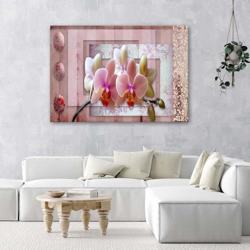 Obraz na plátně Orchidej Růžový květ