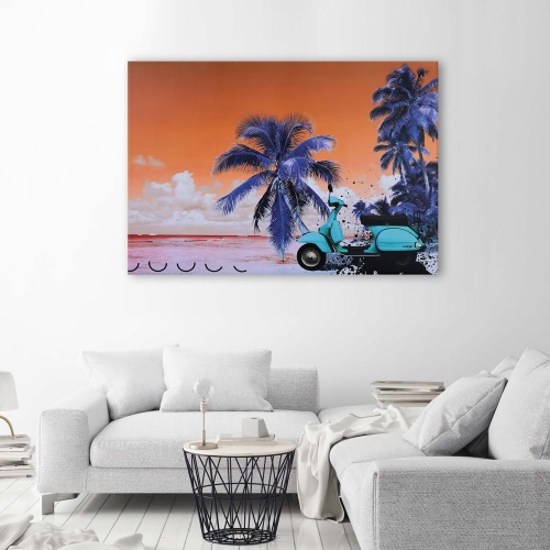 Obraz na plátně Palm Scooter Beach