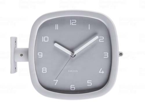 Designové oboustranné nástěnné hodiny 5831GY Karlsson 29cm