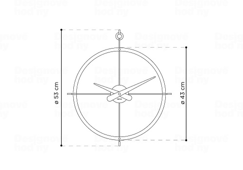 Designové nástěnné hodiny Nomon Dos Puntos NG 55cm