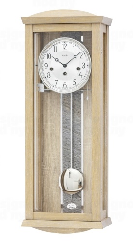 Luxusní kyvadlové mechanické nástěnné hodiny 2745 oak AMS 66cm