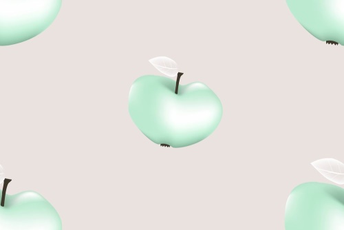 Tapeta jablíčka zelená - 75x1000 cm