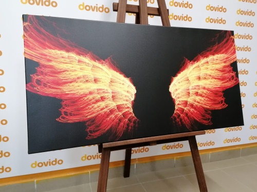 Obraz ohnivé andělské křídla