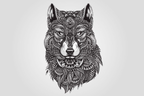 Samolepící tapeta samotářský vlk