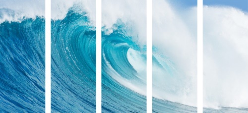 5-dílný obraz mořská vlna