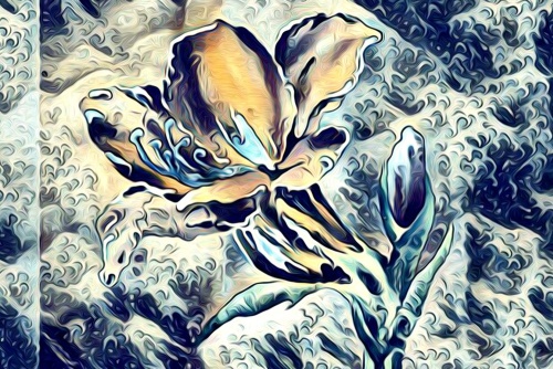 Obraz abstraktní umělecký květ