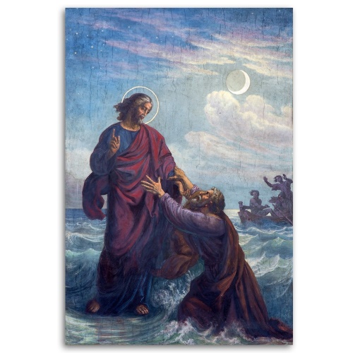 Obraz na plátně REPRODUKCE Topící se Petr a Ježíš