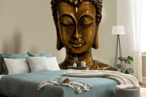 Fototapeta bronzová hlava Budhy
