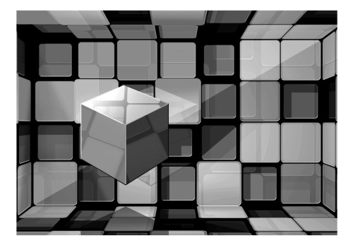 Fototapeta - Rubik's cube in gray