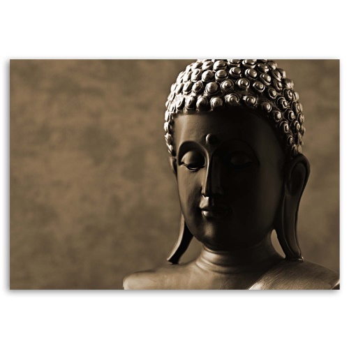 Obraz na plátně Socha Buddhy hnědá