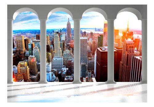 Fototapeta - Pillars and New York