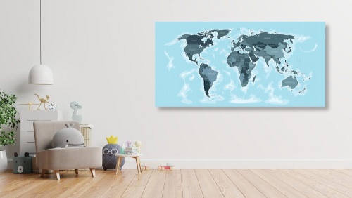 Obraz nádherná mapa s modrým nádechem